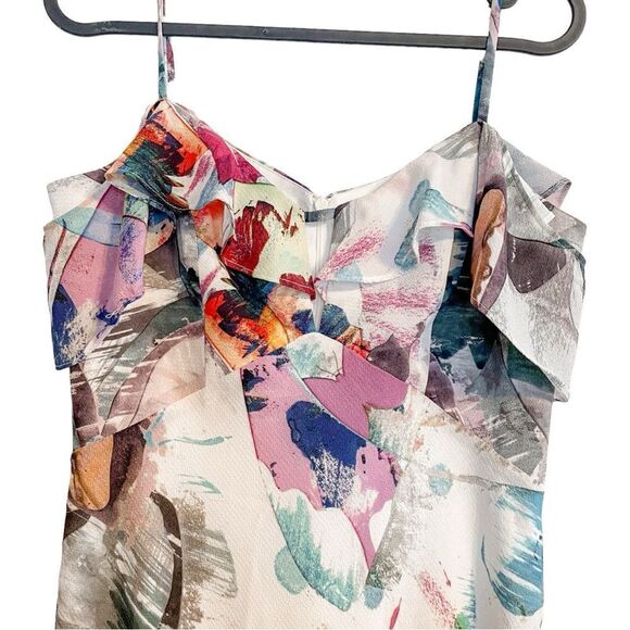 Black Halo Lola Cold Shoulder Abstract Sheath Dress - Picture 6 of 9